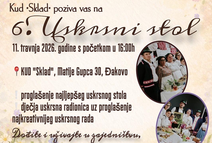 Skladov 6. Uskrsni stol - Kultura - Novi Radio, Đakovo